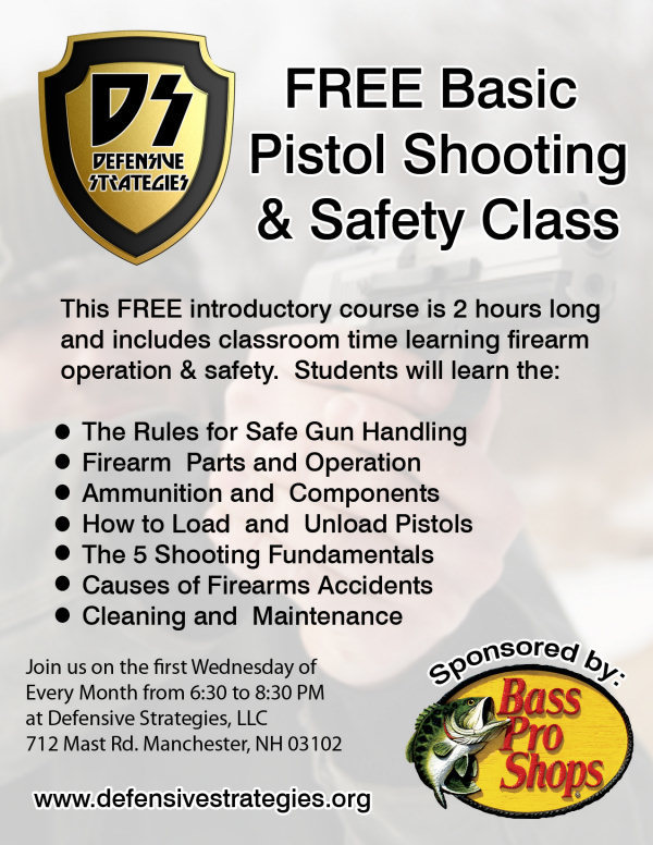 Basic Pistol Shooting Safety FREE Defensive Strategies LLC